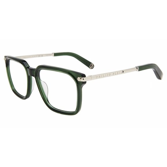 PHILIPP PLEIN OPTICAL VPP117M Eyeglasses TRANSP.GREEN-0G61 54mm